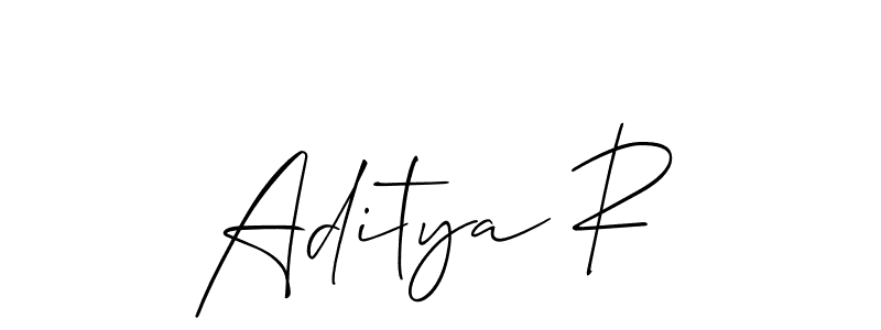 if you are searching for the best signature style for your name Aditya R. so please give up your signature search. here we have designed multiple signature styles  using Allison_Script. Aditya R signature style 2 images and pictures png