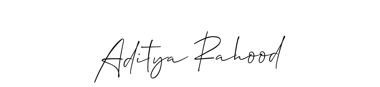 Use a signature maker to create a handwritten signature online. With this signature software, you can design (Allison_Script) your own signature for name Aditya Rahood. Aditya Rahood signature style 2 images and pictures png