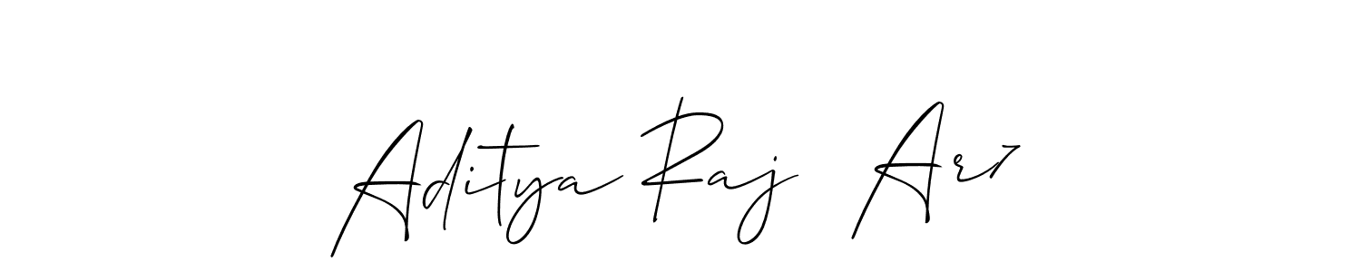 Check out images of Autograph of Aditya Raj  Ar7 name. Actor Aditya Raj  Ar7 Signature Style. Allison_Script is a professional sign style online. Aditya Raj  Ar7 signature style 2 images and pictures png