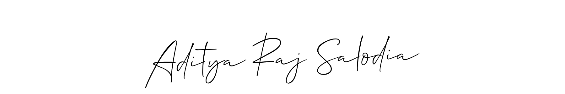 if you are searching for the best signature style for your name Aditya Raj Salodia. so please give up your signature search. here we have designed multiple signature styles  using Allison_Script. Aditya Raj Salodia signature style 2 images and pictures png