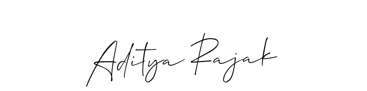 Aditya Rajak stylish signature style. Best Handwritten Sign (Allison_Script) for my name. Handwritten Signature Collection Ideas for my name Aditya Rajak. Aditya Rajak signature style 2 images and pictures png