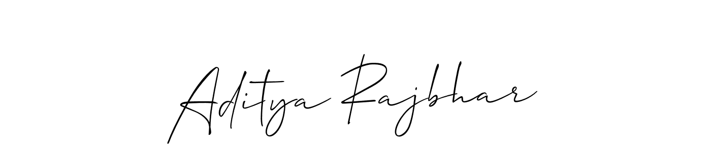 How to make Aditya Rajbhar name signature. Use Allison_Script style for creating short signs online. This is the latest handwritten sign. Aditya Rajbhar signature style 2 images and pictures png