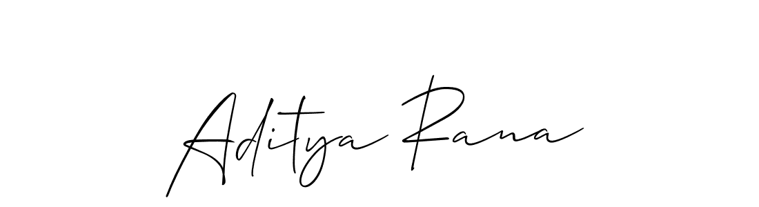 How to make Aditya Rana name signature. Use Allison_Script style for creating short signs online. This is the latest handwritten sign. Aditya Rana signature style 2 images and pictures png