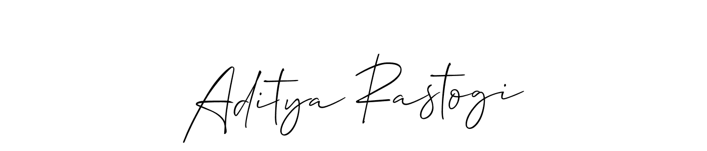 Also we have Aditya Rastogi name is the best signature style. Create professional handwritten signature collection using Allison_Script autograph style. Aditya Rastogi signature style 2 images and pictures png