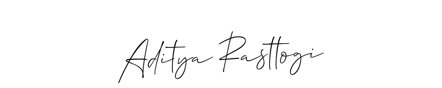 Also You can easily find your signature by using the search form. We will create Aditya Rasttogi name handwritten signature images for you free of cost using Allison_Script sign style. Aditya Rasttogi signature style 2 images and pictures png