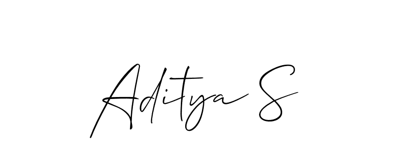 How to make Aditya S name signature. Use Allison_Script style for creating short signs online. This is the latest handwritten sign. Aditya S signature style 2 images and pictures png