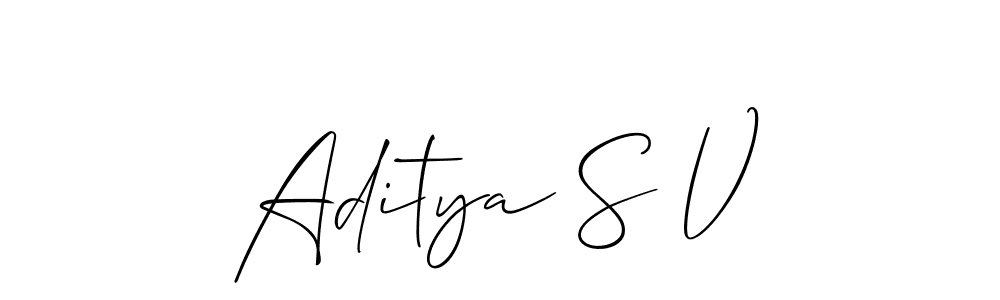 Similarly Allison_Script is the best handwritten signature design. Signature creator online .You can use it as an online autograph creator for name Aditya S V. Aditya S V signature style 2 images and pictures png