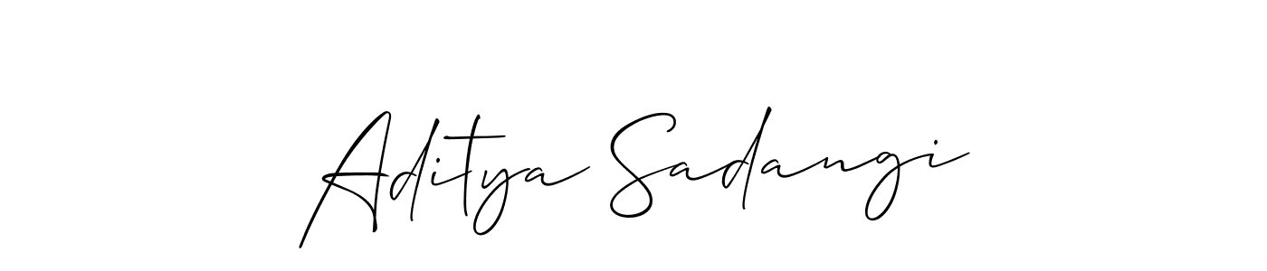 This is the best signature style for the Aditya Sadangi name. Also you like these signature font (Allison_Script). Mix name signature. Aditya Sadangi signature style 2 images and pictures png