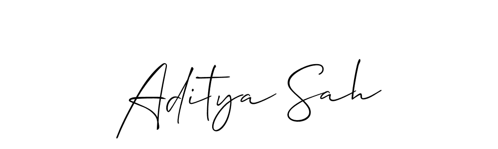 You should practise on your own different ways (Allison_Script) to write your name (Aditya Sah) in signature. don't let someone else do it for you. Aditya Sah signature style 2 images and pictures png