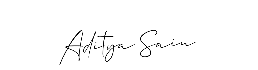 Also You can easily find your signature by using the search form. We will create Aditya Sain name handwritten signature images for you free of cost using Allison_Script sign style. Aditya Sain signature style 2 images and pictures png