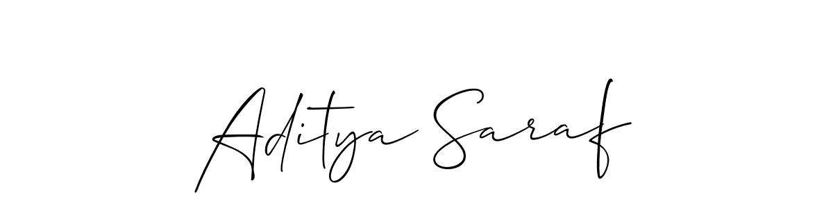 Aditya Saraf stylish signature style. Best Handwritten Sign (Allison_Script) for my name. Handwritten Signature Collection Ideas for my name Aditya Saraf. Aditya Saraf signature style 2 images and pictures png