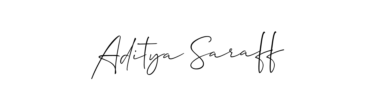 Aditya Saraff stylish signature style. Best Handwritten Sign (Allison_Script) for my name. Handwritten Signature Collection Ideas for my name Aditya Saraff. Aditya Saraff signature style 2 images and pictures png