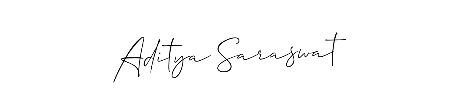 if you are searching for the best signature style for your name Aditya Saraswat. so please give up your signature search. here we have designed multiple signature styles  using Allison_Script. Aditya Saraswat signature style 2 images and pictures png
