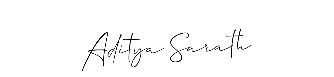 Also we have Aditya Sarath name is the best signature style. Create professional handwritten signature collection using Allison_Script autograph style. Aditya Sarath signature style 2 images and pictures png