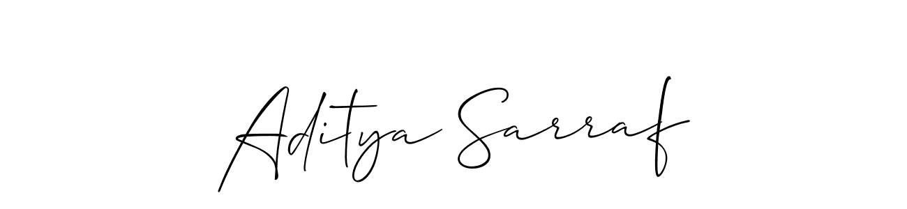 Also You can easily find your signature by using the search form. We will create Aditya Sarraf name handwritten signature images for you free of cost using Allison_Script sign style. Aditya Sarraf signature style 2 images and pictures png