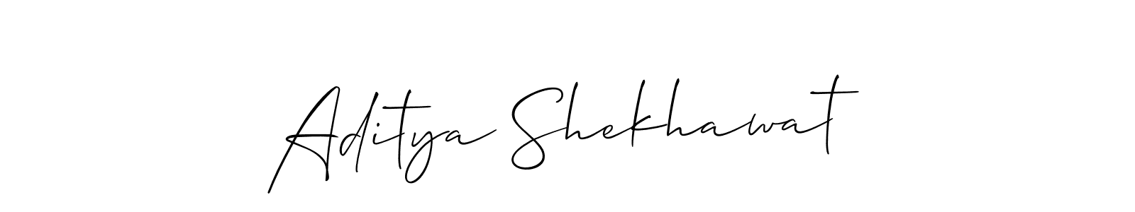 Make a beautiful signature design for name Aditya Shekhawat. With this signature (Allison_Script) style, you can create a handwritten signature for free. Aditya Shekhawat signature style 2 images and pictures png