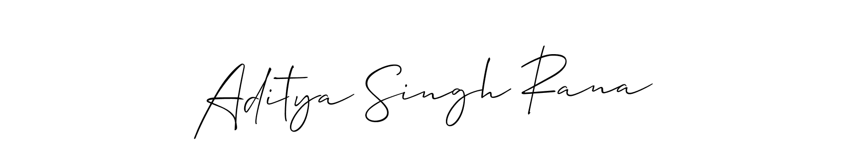 Make a beautiful signature design for name Aditya Singh Rana. With this signature (Allison_Script) style, you can create a handwritten signature for free. Aditya Singh Rana signature style 2 images and pictures png