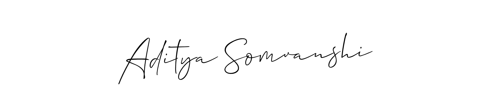 Aditya Somvanshi stylish signature style. Best Handwritten Sign (Allison_Script) for my name. Handwritten Signature Collection Ideas for my name Aditya Somvanshi. Aditya Somvanshi signature style 2 images and pictures png
