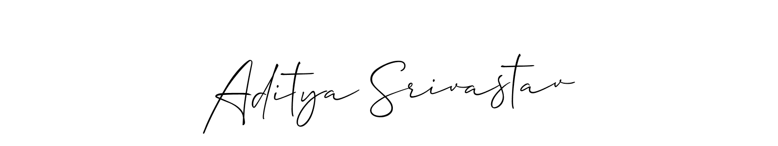 You should practise on your own different ways (Allison_Script) to write your name (Aditya Srivastav) in signature. don't let someone else do it for you. Aditya Srivastav signature style 2 images and pictures png