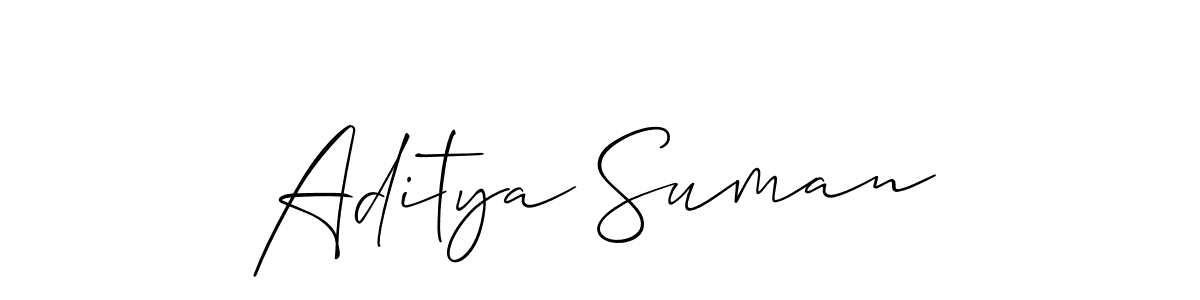 You should practise on your own different ways (Allison_Script) to write your name (Aditya Suman) in signature. don't let someone else do it for you. Aditya Suman signature style 2 images and pictures png