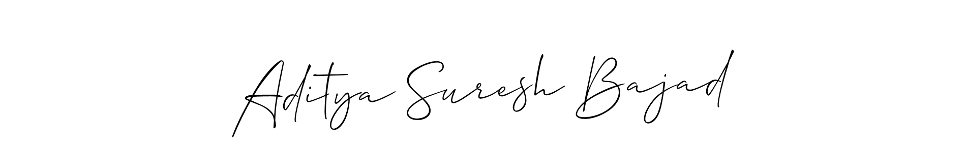 Design your own signature with our free online signature maker. With this signature software, you can create a handwritten (Allison_Script) signature for name Aditya Suresh Bajad. Aditya Suresh Bajad signature style 2 images and pictures png