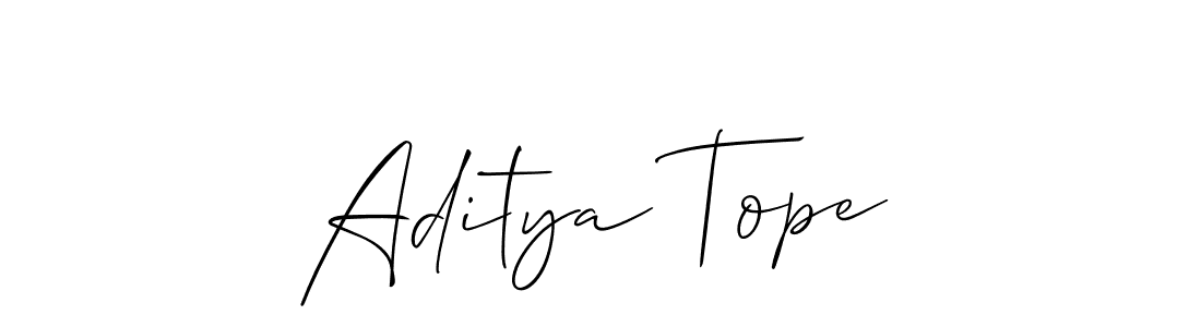 Design your own signature with our free online signature maker. With this signature software, you can create a handwritten (Allison_Script) signature for name Aditya Tope. Aditya Tope signature style 2 images and pictures png
