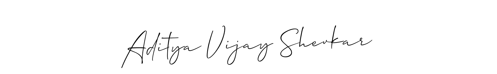 Also we have Aditya Vijay Shevkar name is the best signature style. Create professional handwritten signature collection using Allison_Script autograph style. Aditya Vijay Shevkar signature style 2 images and pictures png