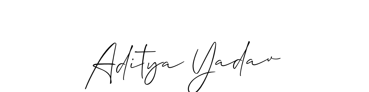 Make a beautiful signature design for name Aditya Yadav. With this signature (Allison_Script) style, you can create a handwritten signature for free. Aditya Yadav signature style 2 images and pictures png