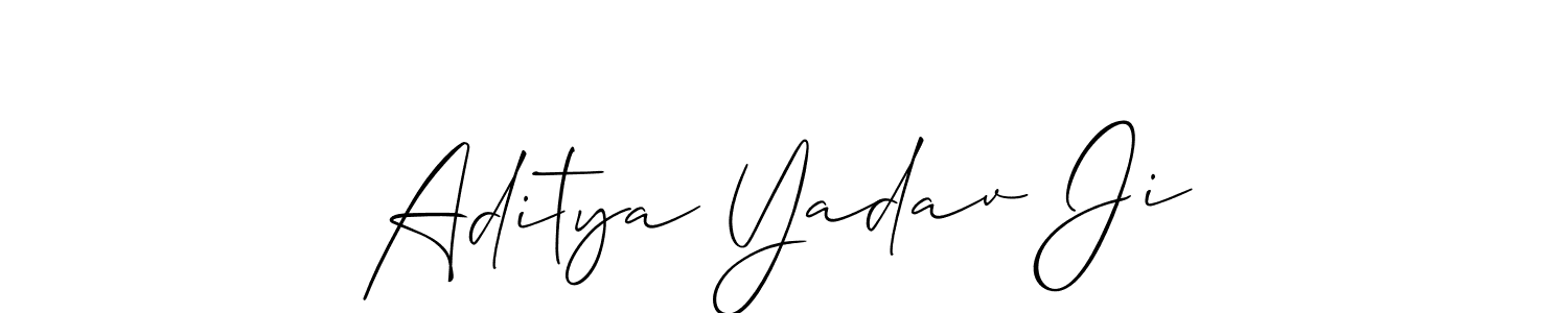 It looks lik you need a new signature style for name Aditya Yadav Ji. Design unique handwritten (Allison_Script) signature with our free signature maker in just a few clicks. Aditya Yadav Ji signature style 2 images and pictures png