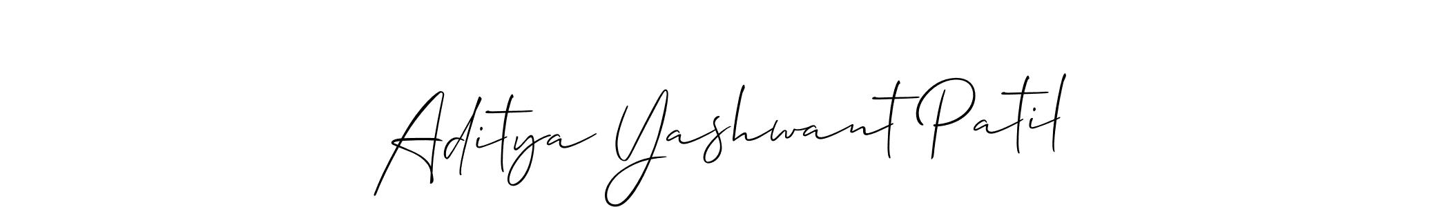 Also You can easily find your signature by using the search form. We will create Aditya Yashwant Patil name handwritten signature images for you free of cost using Allison_Script sign style. Aditya Yashwant Patil signature style 2 images and pictures png