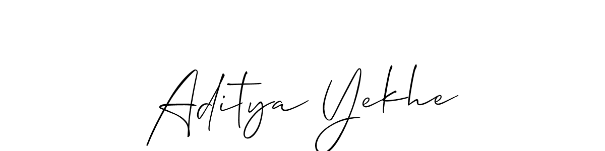 This is the best signature style for the Aditya Yekhe name. Also you like these signature font (Allison_Script). Mix name signature. Aditya Yekhe signature style 2 images and pictures png