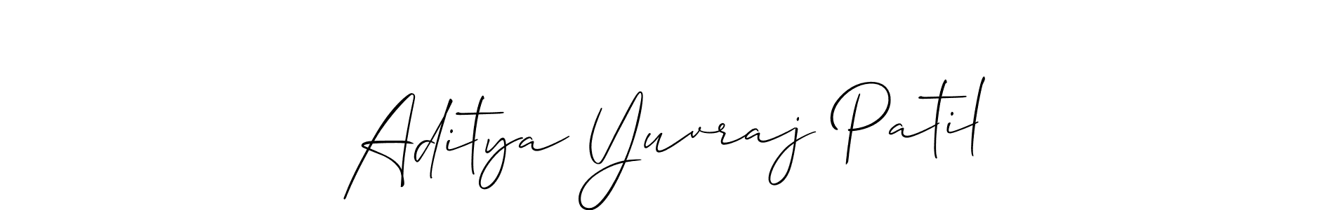 Aditya Yuvraj Patil stylish signature style. Best Handwritten Sign (Allison_Script) for my name. Handwritten Signature Collection Ideas for my name Aditya Yuvraj Patil. Aditya Yuvraj Patil signature style 2 images and pictures png