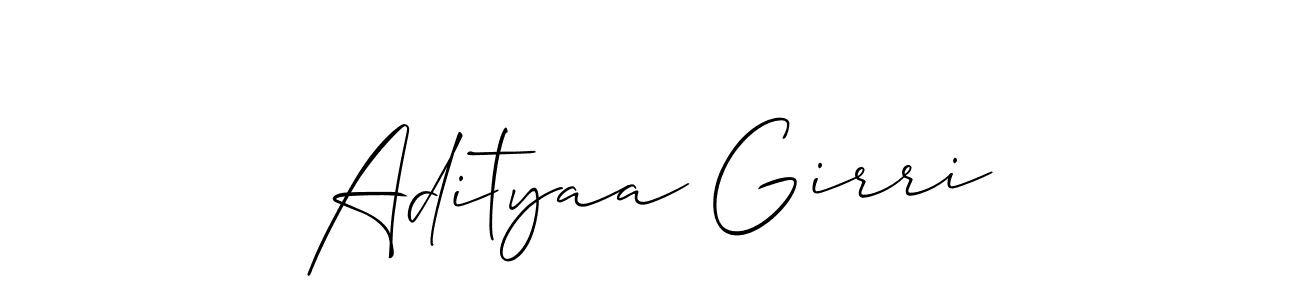 How to make Adityaa Girri signature? Allison_Script is a professional autograph style. Create handwritten signature for Adityaa Girri name. Adityaa Girri signature style 2 images and pictures png
