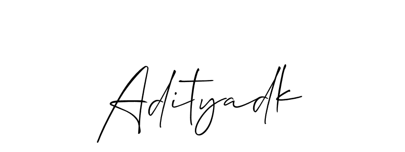 Also You can easily find your signature by using the search form. We will create Adityadk name handwritten signature images for you free of cost using Allison_Script sign style. Adityadk signature style 2 images and pictures png