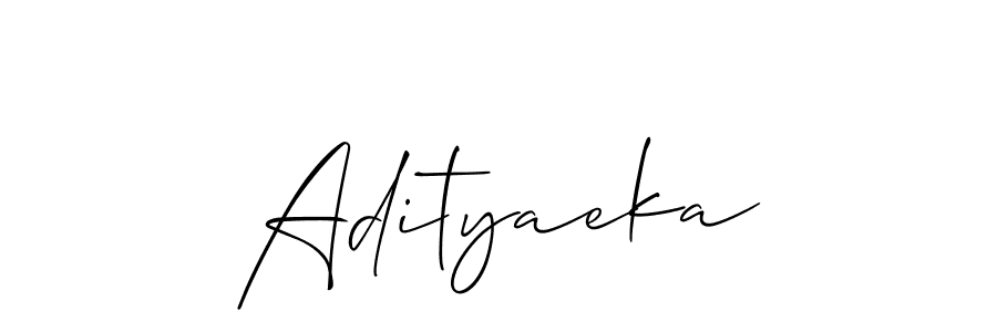 Use a signature maker to create a handwritten signature online. With this signature software, you can design (Allison_Script) your own signature for name Adityaeka. Adityaeka signature style 2 images and pictures png