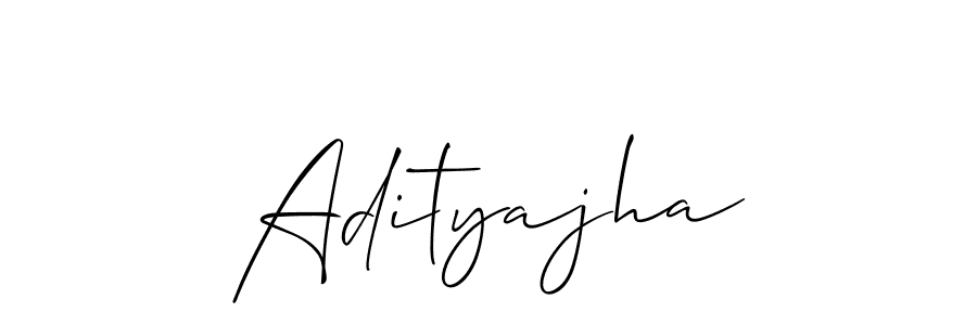 Allison_Script is a professional signature style that is perfect for those who want to add a touch of class to their signature. It is also a great choice for those who want to make their signature more unique. Get Adityajha name to fancy signature for free. Adityajha signature style 2 images and pictures png