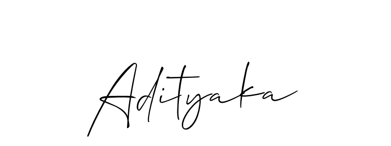 How to make Adityaka name signature. Use Allison_Script style for creating short signs online. This is the latest handwritten sign. Adityaka signature style 2 images and pictures png