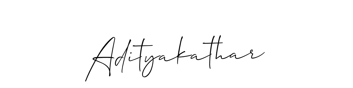 Similarly Allison_Script is the best handwritten signature design. Signature creator online .You can use it as an online autograph creator for name Adityakathar. Adityakathar signature style 2 images and pictures png