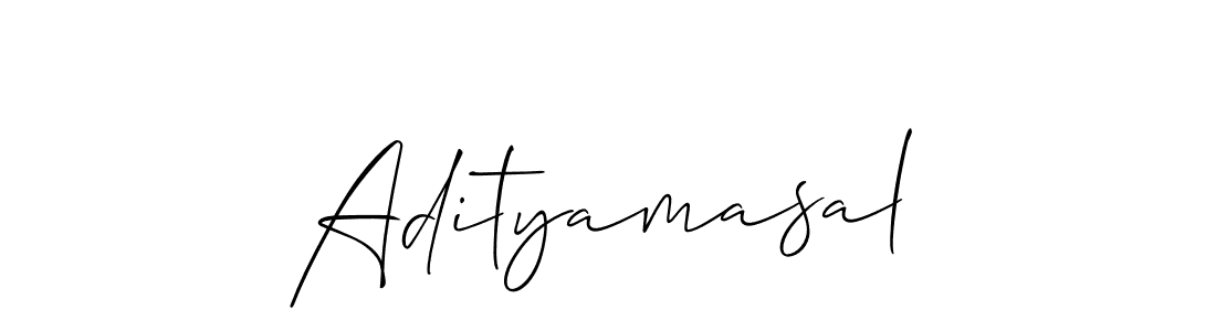 Also we have Adityamasal name is the best signature style. Create professional handwritten signature collection using Allison_Script autograph style. Adityamasal signature style 2 images and pictures png