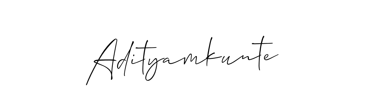 Design your own signature with our free online signature maker. With this signature software, you can create a handwritten (Allison_Script) signature for name Adityamkunte. Adityamkunte signature style 2 images and pictures png