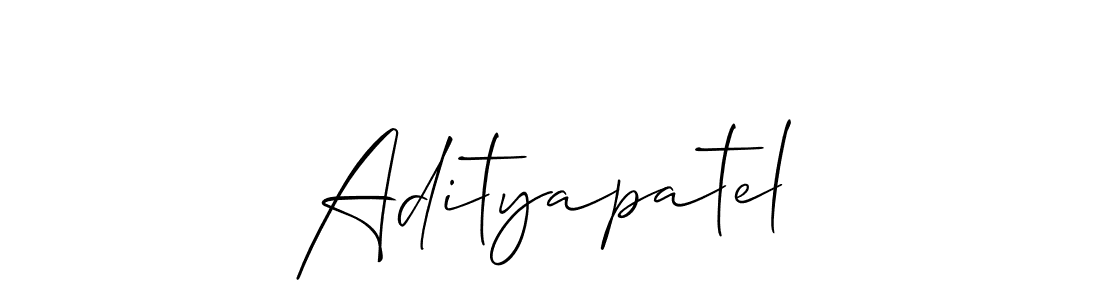 Create a beautiful signature design for name Adityapatel. With this signature (Allison_Script) fonts, you can make a handwritten signature for free. Adityapatel signature style 2 images and pictures png