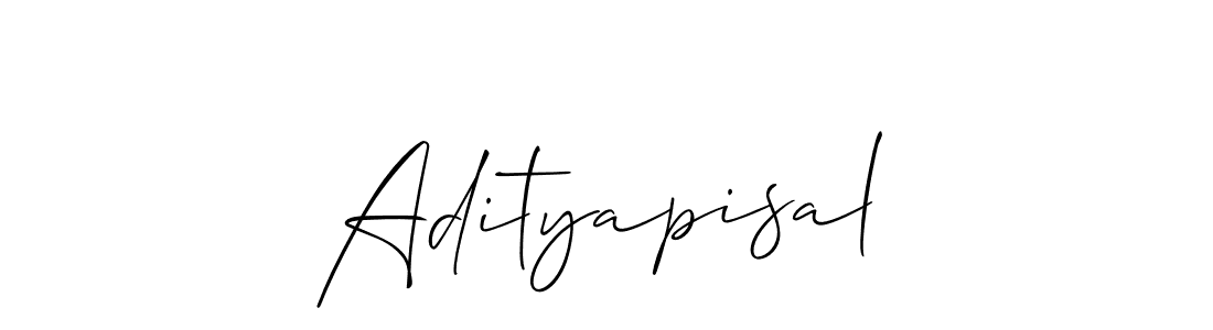 Use a signature maker to create a handwritten signature online. With this signature software, you can design (Allison_Script) your own signature for name Adityapisal. Adityapisal signature style 2 images and pictures png