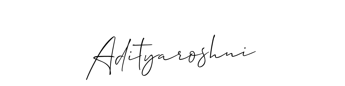 Make a short Adityaroshni signature style. Manage your documents anywhere anytime using Allison_Script. Create and add eSignatures, submit forms, share and send files easily. Adityaroshni signature style 2 images and pictures png