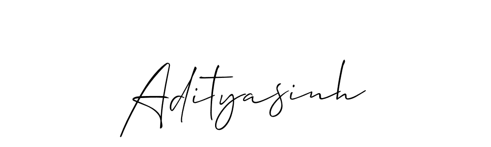 How to make Adityasinh signature? Allison_Script is a professional autograph style. Create handwritten signature for Adityasinh name. Adityasinh signature style 2 images and pictures png