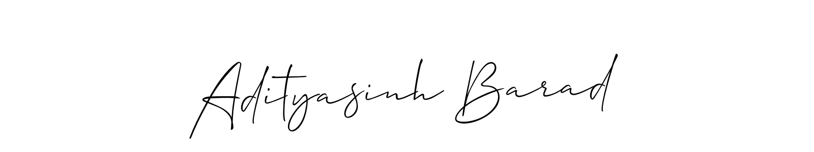 How to make Adityasinh Barad signature? Allison_Script is a professional autograph style. Create handwritten signature for Adityasinh Barad name. Adityasinh Barad signature style 2 images and pictures png