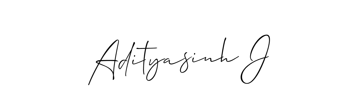 Create a beautiful signature design for name Adityasinh J. With this signature (Allison_Script) fonts, you can make a handwritten signature for free. Adityasinh J signature style 2 images and pictures png