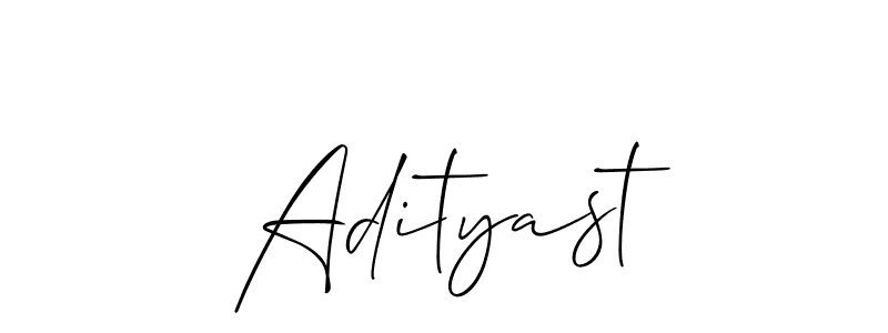 Allison_Script is a professional signature style that is perfect for those who want to add a touch of class to their signature. It is also a great choice for those who want to make their signature more unique. Get Adityast name to fancy signature for free. Adityast signature style 2 images and pictures png