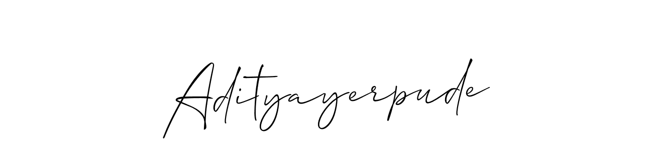 Similarly Allison_Script is the best handwritten signature design. Signature creator online .You can use it as an online autograph creator for name Adityayerpude. Adityayerpude signature style 2 images and pictures png
