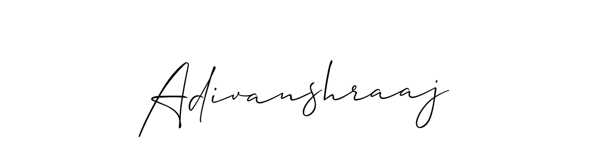 Design your own signature with our free online signature maker. With this signature software, you can create a handwritten (Allison_Script) signature for name Adivanshraaj. Adivanshraaj signature style 2 images and pictures png