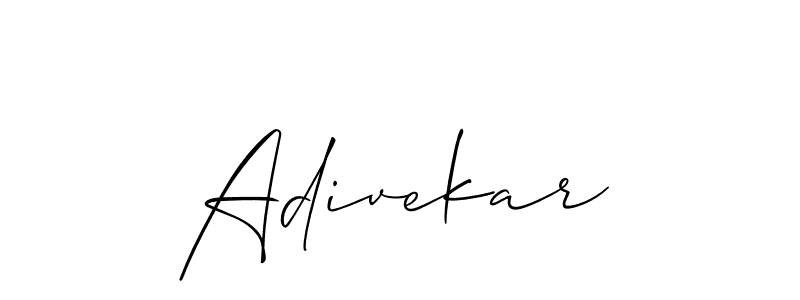 Make a beautiful signature design for name Adivekar. With this signature (Allison_Script) style, you can create a handwritten signature for free. Adivekar signature style 2 images and pictures png